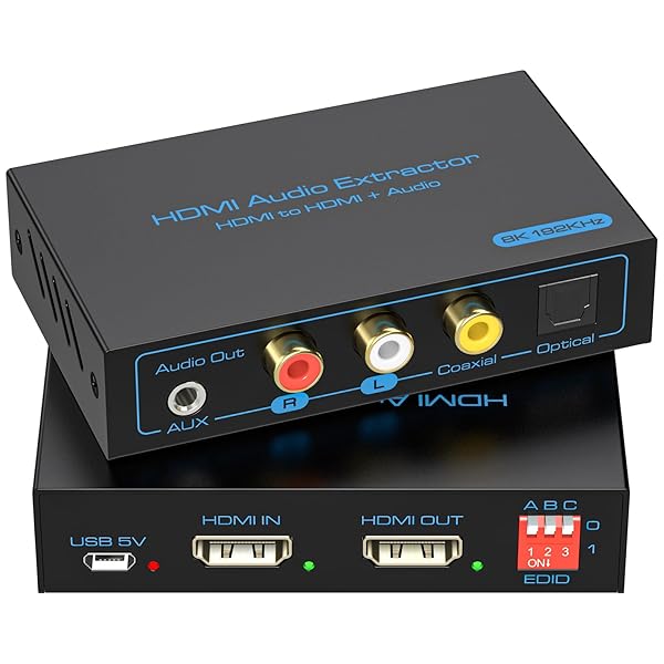 VPFET VPFET 8K HDMI 2.1 Audio Extractor: 4K@120Hz Converter for PS4, PS5, Xbox - Supports DTS 5.1 & PCM Audio