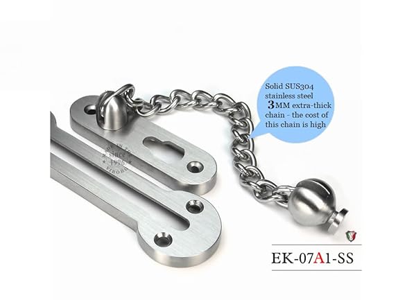 Viborg VIBORG Solid Stainless Steel 3MM Heavy Duty Door Chain Security Lock Safety Guard EK-07A-SS for External Front Door Limiter - View 7 of 10