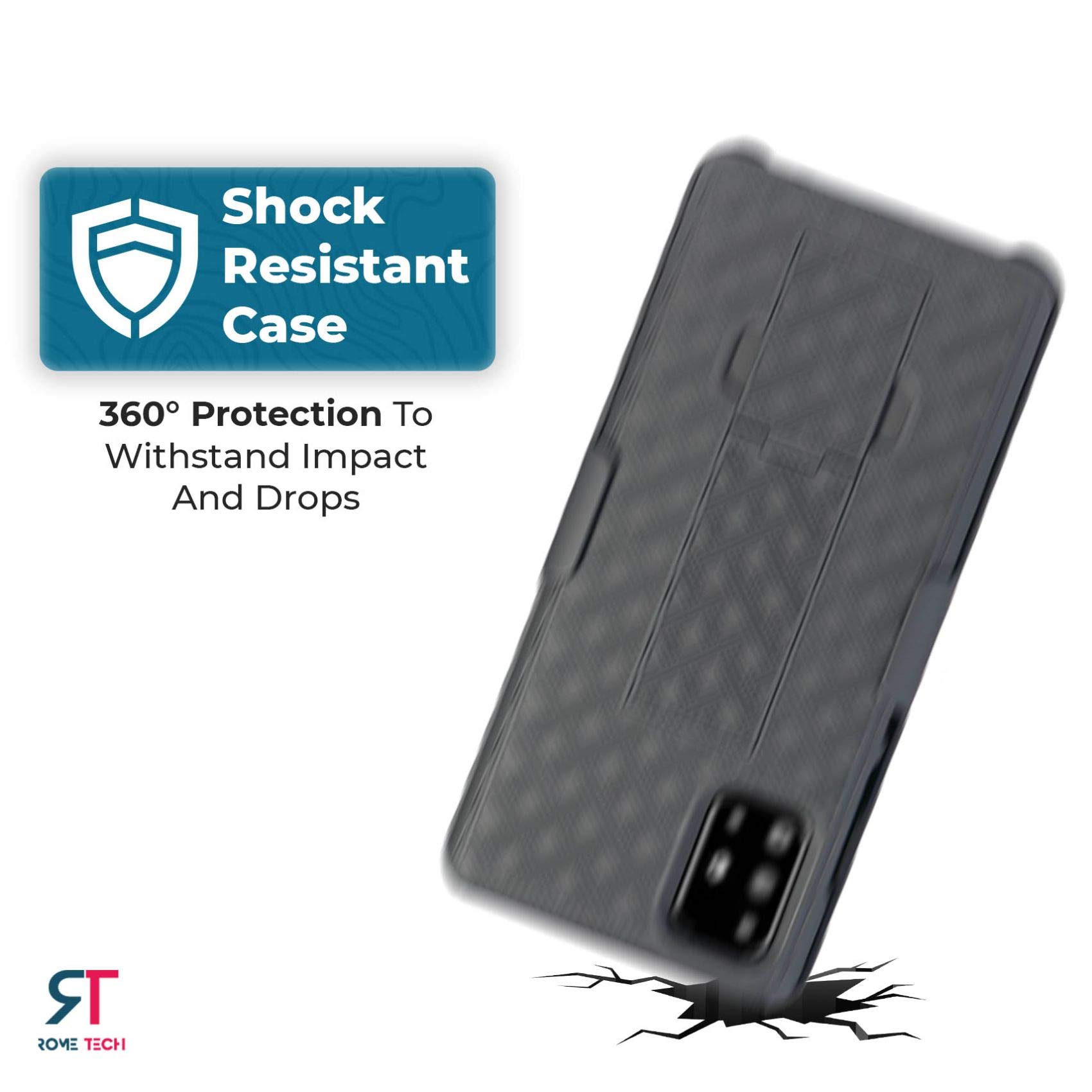 Samsung Galaxy A51 Case with Belt Clip Holster and Kickstand Black Cover for Ultimate Protection and Convenience - View 6 of 6