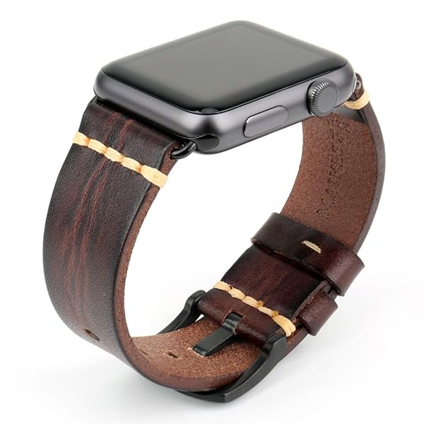 REZERO REZERO Smartwatch Bands for Apple Watch Vegetable Tanned Leather Straps Replacement for iWatch Series 10 9 8 SE 38 40 41 42 44 45 46 49mm - View 7 of 9