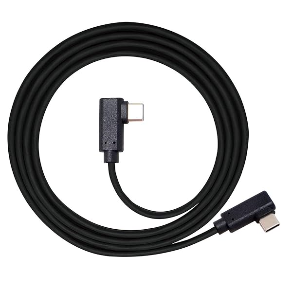 cablecc Cablecc USB-C Type-C to Type-C Cable 10Gbps 65W Dual 90 Degree Angled 1M Fast Charging Data Transfer - View 6 of 7
