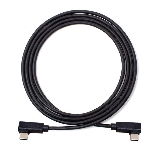 cablecc Cablecc USB-C Type-C to Type-C Cable 10Gbps 65W Dual 90 Degree Angled 1M Fast Charging Data Transfer - View 7 of 7