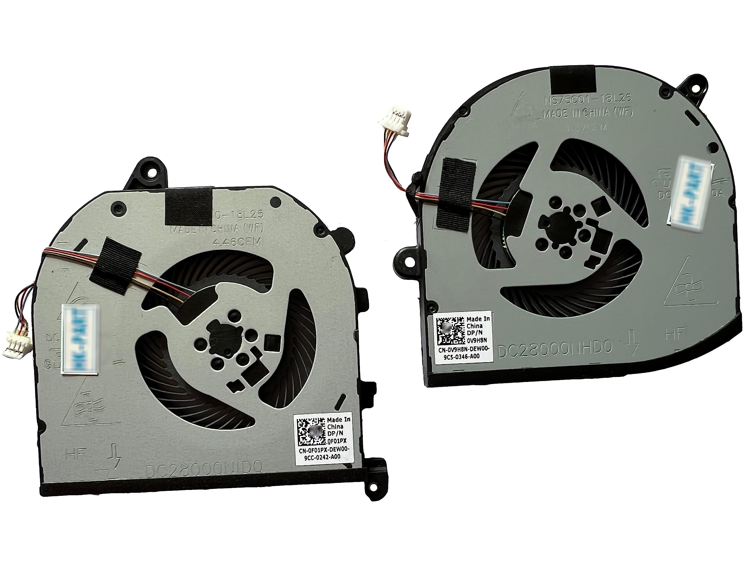 HK Part Fan for Dell Precision 5540 XPS 15 7590 CPU GPU Cooling Fan Set DP N 0F01PX 0V9H8N