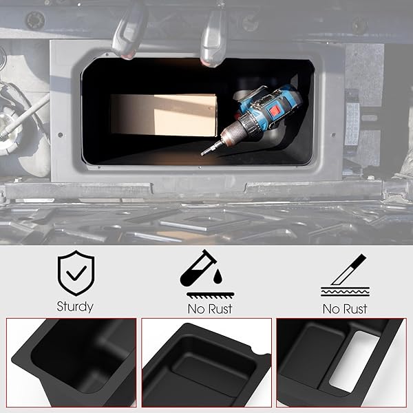 A & UTV PRO UTV PRO Bin Set Under Seat Storage Box for 2015-2021 Polaris Ranger 500 570 Mid-Size Accessories Tool Box Organizer 3PCS - View 4 of 8