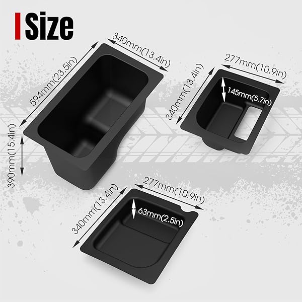 A & UTV PRO UTV PRO Bin Set Under Seat Storage Box for 2015-2021 Polaris Ranger 500 570 Mid-Size Accessories Tool Box Organizer 3PCS - View 5 of 8