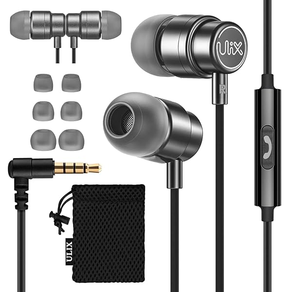 UliX UliX Rider Wired Earbuds in-Ear Headphones, Earphones with Microphone, 5 Years Warranty, with Anti-Tangle Cable, Ear Buds for iPhone, iPad, Samsung, School Students, Kids, Women, Small Ears - View 2 of 11