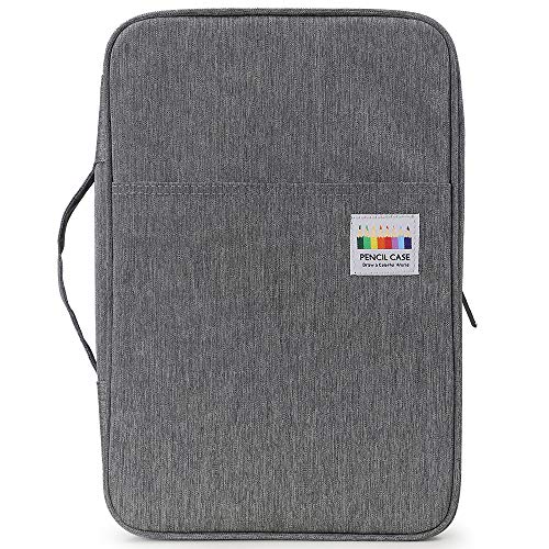 YOUSHARES YOUSHARES Big Capacity Colored Pencil Case 300 Slots Large Pen Organizer Multilayer Holder for Prismacolor Pencils and Gel Pens Grey - View 3 of 8