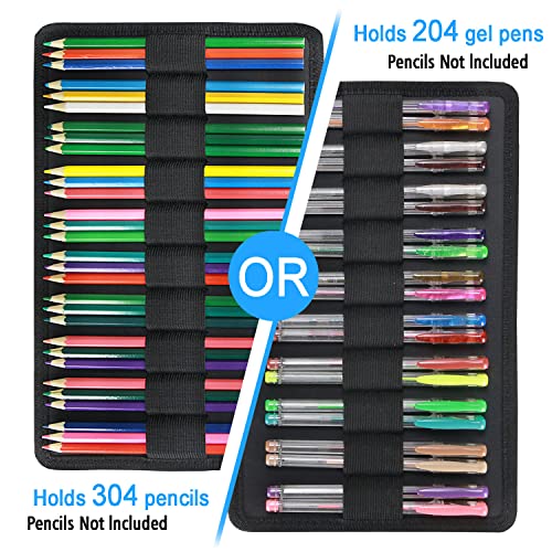 YOUSHARES YOUSHARES Big Capacity Colored Pencil Case 300 Slots Large Pen Organizer Multilayer Holder for Prismacolor Pencils and Gel Pens Grey - View 5 of 8