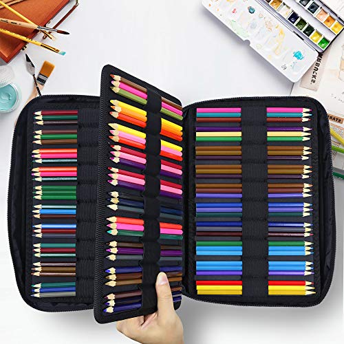 YOUSHARES YOUSHARES Big Capacity Colored Pencil Case 300 Slots Large Pen Organizer Multilayer Holder for Prismacolor Pencils and Gel Pens Grey - View 6 of 8