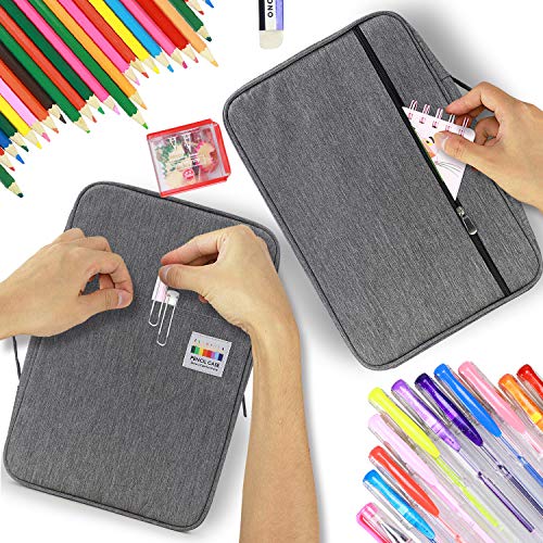 YOUSHARES YOUSHARES Big Capacity Colored Pencil Case 300 Slots Large Pen Organizer Multilayer Holder for Prismacolor Pencils and Gel Pens Grey - View 8 of 8