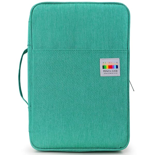 YOUSHARES YOUSHARES Big Capacity Colored Pencil Case 300 Slots Large Pen Organizer Multilayer Holder for Prismacolor Pencils and Gel Pens Green - View 3 of 8