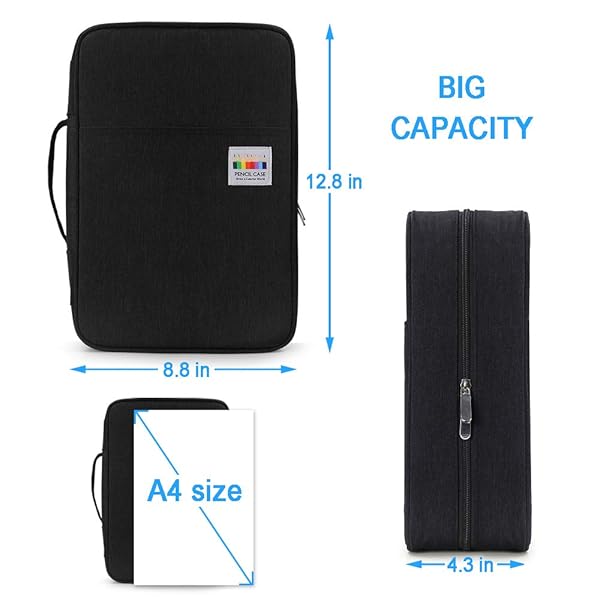 YOUSHARES YOUSHARES Big Capacity Colored Pencil Case 300 Slots Large Pen Organizer Multilayer Holder for Prismacolor Pencils and Gel Pens Green - View 7 of 8