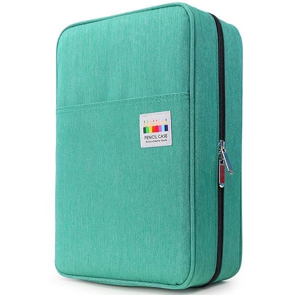 YOUSHARES YOUSHARES Big Capacity Colored Pencil Case 300 Slots Large Pen Organizer Multilayer Holder for Prismacolor Pencils and Gel Pens Green - View 2 of 8