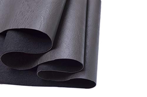 Wento Buy Wento Thick 1 Yard Dark Gray Faux Leather Fabric for Upholstery - Soft PU Leather for Sofas, Chairs & Cushions