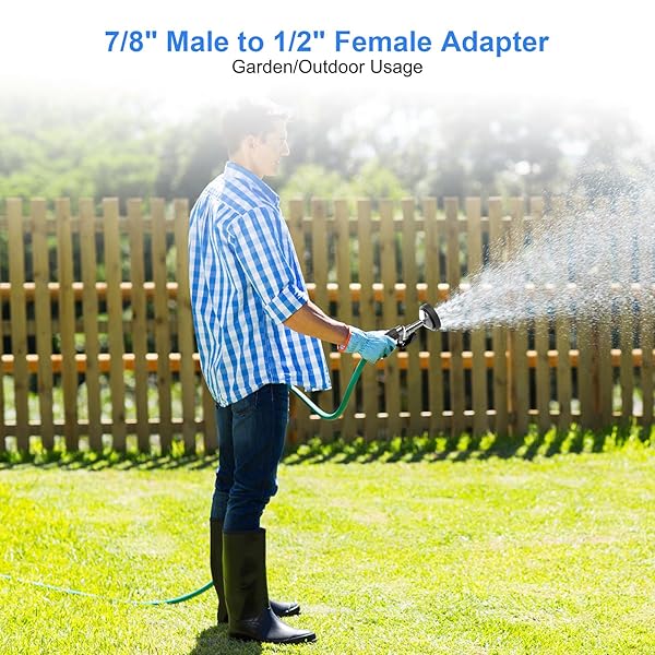 MSTJRY MSTJRY Spray Valve with 45 Inch Pre Rinse Hose for Commercial Kitchen Faucets Polished Chrome Black with 3 Adapters - View 7 of 8