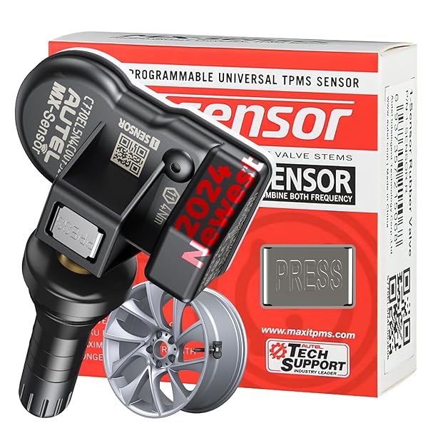 Autel Autel TPMS Sensor MX-Sensor 2 in 1 Cloneable Programmable Tire Pressure Monitoring System with Rubber Valves 315MHz 433MHz
