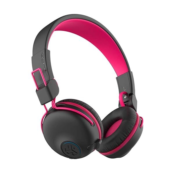 JLab JLab JBuddies Play Wireless Kids Headset Pink 22 Hour Bluetooth 5 Low Latency Retractable Mic AUX Compatible Gaming Consoles - View 3 of 9