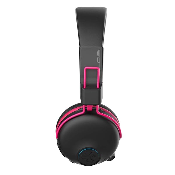 JLab JLab JBuddies Play Wireless Kids Headset Pink 22 Hour Bluetooth 5 Low Latency Retractable Mic AUX Compatible Gaming Consoles - View 4 of 9
