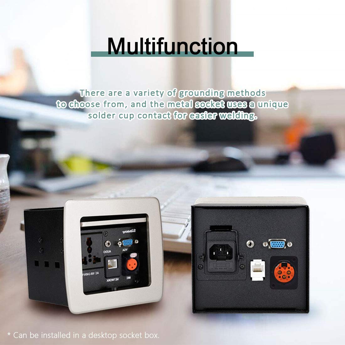 Keadic Keadic 8 Pack XLR Male Female Jack 3 Pin Chassis Panel Mount Jacks Black Metal Housing for Audio Studio Connector - View 6 of 7