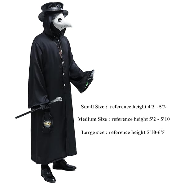 Absolute Vibe Absolute Vibe Plague Doctor Bird Mask and Hat Combo Set for Halloween Costume Steampunk Cosplay Props Size L White 001 - View 5 of 7