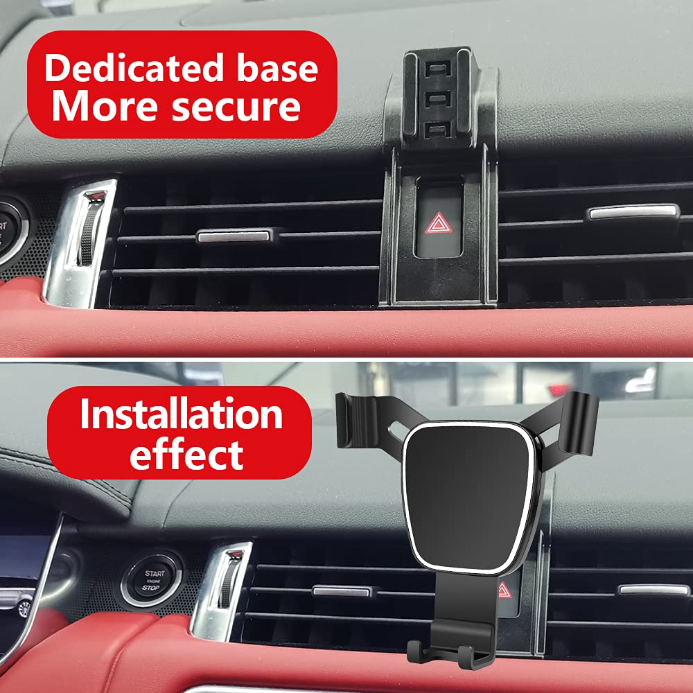 LUNQIN Car Phone Holder for Land Rover Range Rover Sport 2018 to 2020 Auto Accessories Mobile Cell Phone Mount and Navigation Bracket - View 4 of 6