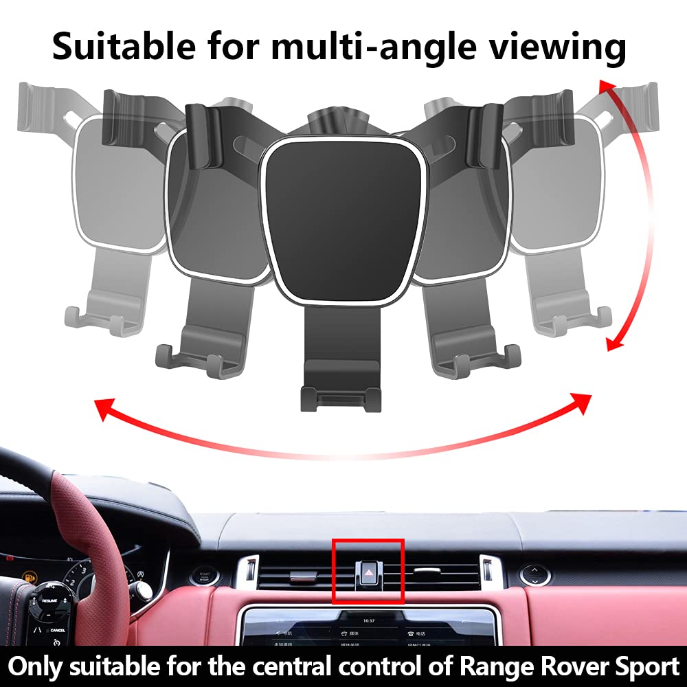 LUNQIN Car Phone Holder for Land Rover Range Rover Sport 2018 to 2020 Auto Accessories Mobile Cell Phone Mount and Navigation Bracket - View 5 of 6