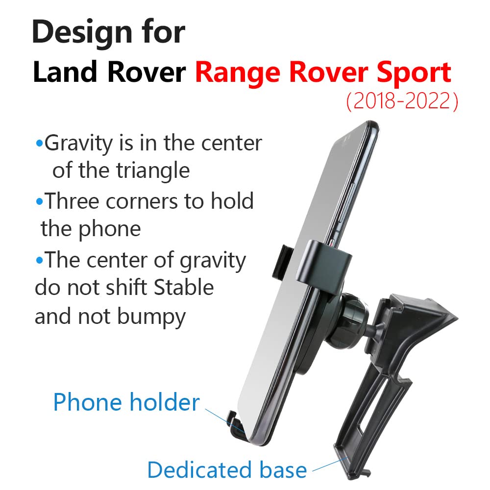 LUNQIN Car Phone Holder for Land Rover Range Rover Sport 2018 to 2020 Auto Accessories Mobile Cell Phone Mount and Navigation Bracket - View 6 of 6