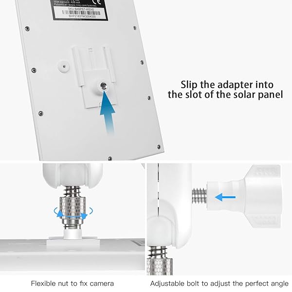 HOLACA HOLACA Vinyl Siding Hooks Mount for Ring and Other Solar Panels Weatherproof Aluminum Alloy White - View 6 of 8