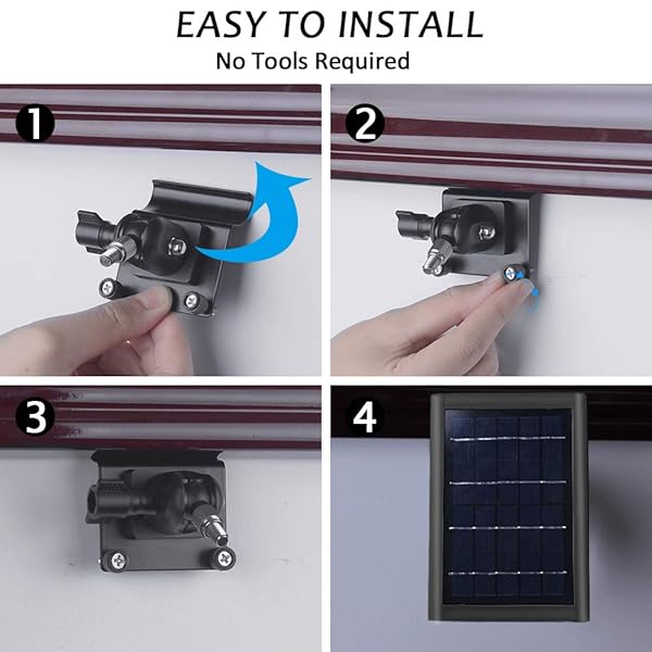 HOLACA HOLACA Vinyl Siding Hooks for Ring Solar Panel Weatherproof Stainless Steel Siding Hanger Clips for Security System Black - View 7 of 8