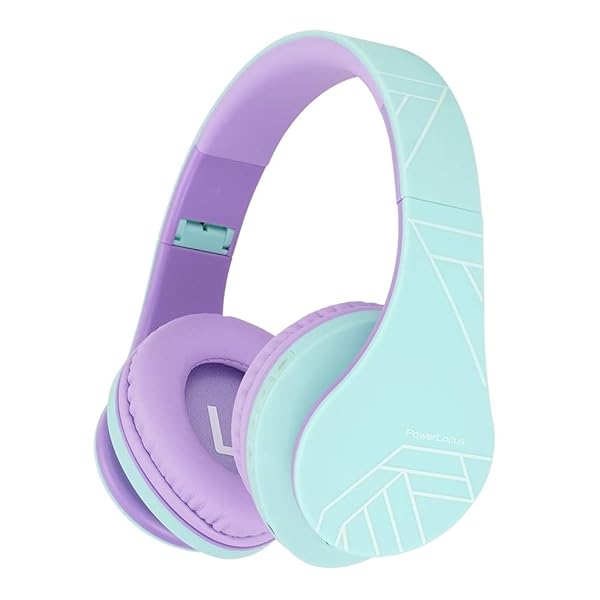 PowerLocus PowerLocus Kids Headphones Over-Ear, Bluetooth Wireless Headphones for Kids,with Microphone, Safe 85DB Volume Limited, Foldable with Carry Case, Audio Cable, Micro SD mode for Online Classes,PC,Phones - View 2 of 11