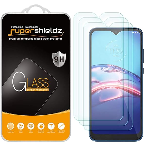 Supershieldz Supershieldz 3 Pack Tempered Glass Screen Protector for Motorola Moto E 2020 Anti Scratch Bubble Free - View 2 of 5