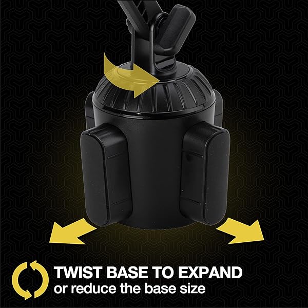 Scosche Scosche UHCUP2M-SP1 Universal Cup Phone Holder Mount Adjustable Arms Base Fits Cupholder 360 Degree Rotation - View 5 of 8