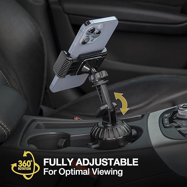 Scosche Scosche UHCUP2M-SP1 Universal Cup Phone Holder Mount Adjustable Arms Base Fits Cupholder 360 Degree Rotation - View 6 of 8