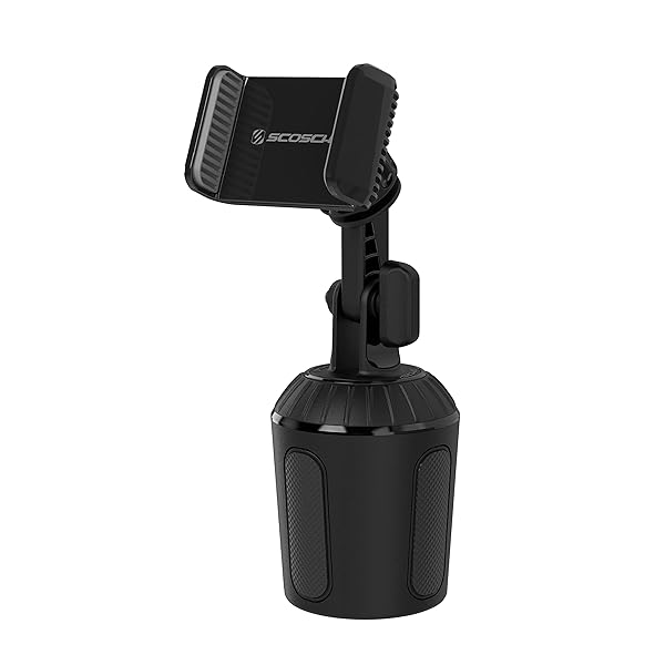 Scosche UHCUP2M-SP1 Universal Cup Phone Holder Mount Adjustable Arms Base Fits Cupholder 360 Degree Rotation