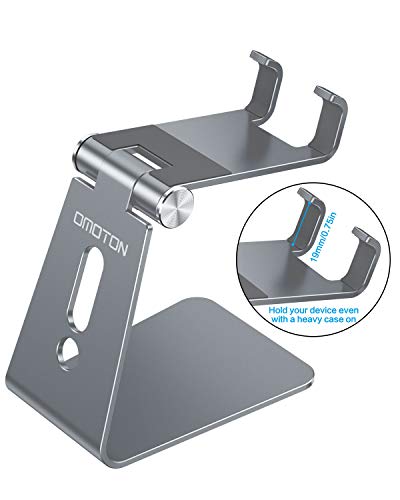 OMOTON OMOTON Adjustable Cell Phone Stand C2 Aluminum Desktop Holder for iPhone Samsung Galaxy Google Pixel Android Phones Grey - View 4 of 9