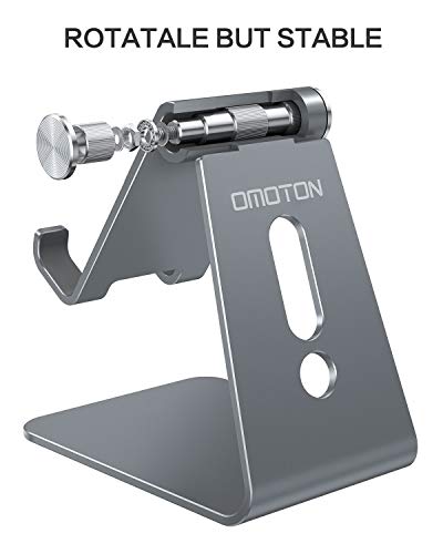 OMOTON OMOTON Adjustable Cell Phone Stand C2 Aluminum Desktop Holder for iPhone Samsung Galaxy Google Pixel Android Phones Grey - View 7 of 9