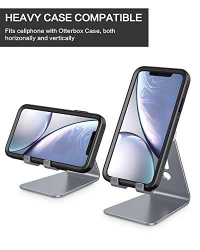 OMOTON OMOTON Adjustable Cell Phone Stand C2 Aluminum Desktop Holder for iPhone Samsung Galaxy Google Pixel Android Phones Grey - View 8 of 9