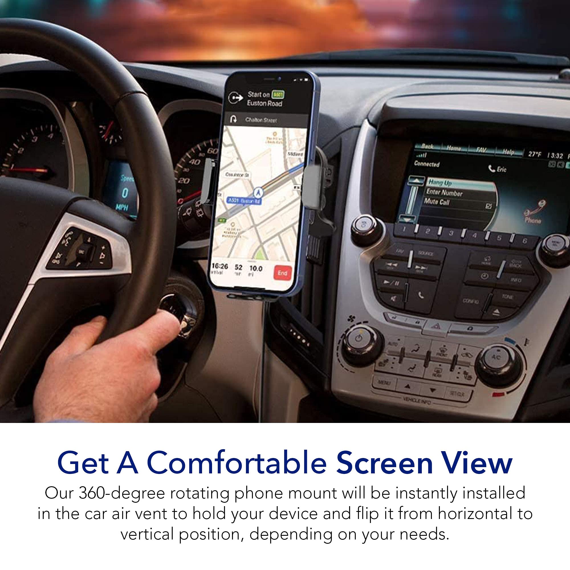 Upgraded 2024 Wireless Car Charging Dock Station Fast Charger for iPhone Android Qi Devices Auto Clamping 360 Degree Rotating Phone Holder - View 6 of 9