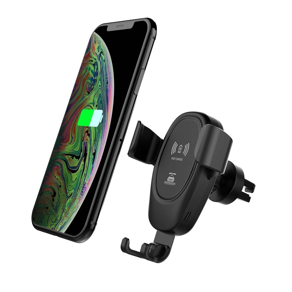 Upgraded 2024 Wireless Car Charging Dock Station Fast Charger for iPhone Android Qi Devices Auto Clamping 360 Degree Rotating Phone Holder - View 9 of 9