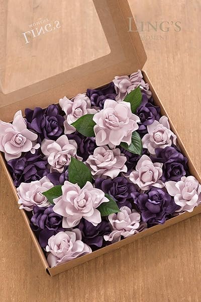 Ling's moment Ling's Moment 25pcs Fake Gardenia Lilac Purple Flowers Artificial for DIY Wedding Decorations Centerpieces Bouquets Boutonnieres - View 8 of 8