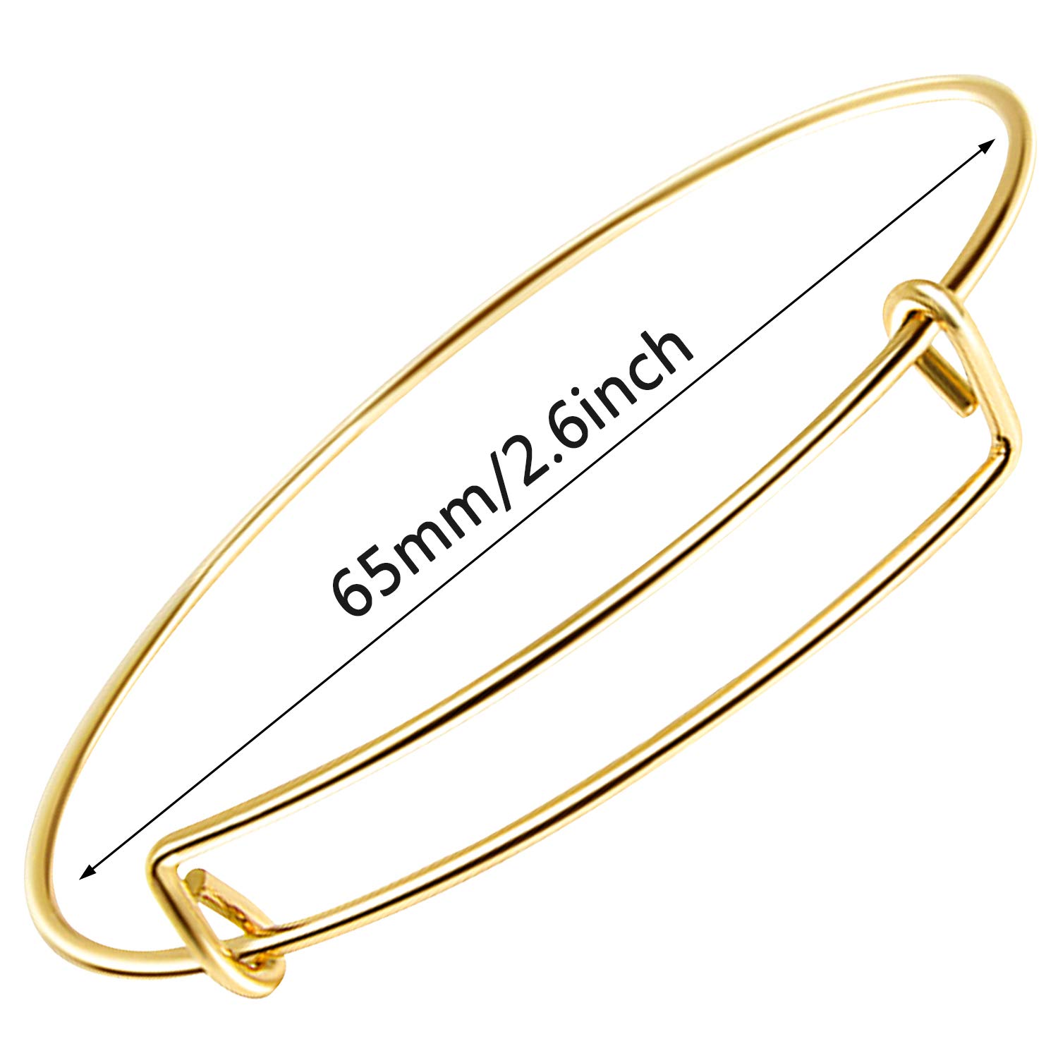 UPINS UPINS 60Pcs Expandable Bangle Bracelets - DIY Adjustable Jewelry in Silver & Gold for Women - View 2 of 7