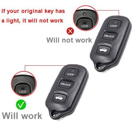 Keymall Keymall Keyless Entry Replacement Flip Key FOB 314MHz 4D67 Chip for Toyota 4Runner Sequoia HYQ12BBX HYQ12BAN HYQ1512Y - View 3 of 4