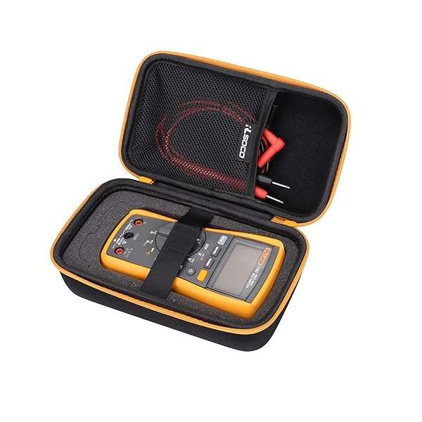 RLSOCO RLSOCO Carrying Case for Fluke Multimeters 117/115/116/114/113/177/178/179/233 & DIY Foam - Durable Yellow Zip