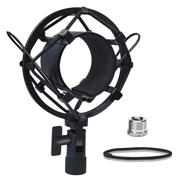 Boseen Buy Boseen Universal Microphone Shock Mount - Adjustable Anti-Vibration Mic Clip for 47mm-53mm Mics