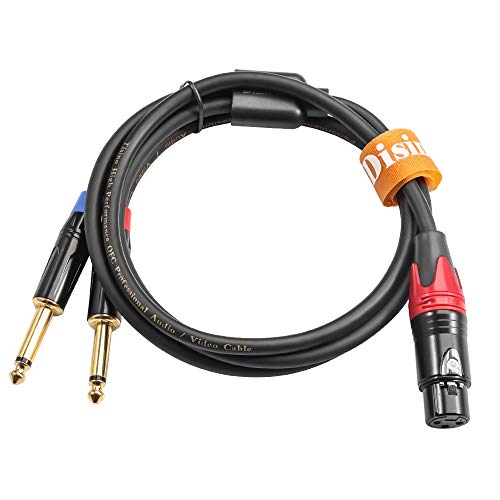 Disino Disino XLR Female to Dual 1/4 inch Y Splitter Cable 10 feet Mic Audio Converter Adapter Cord - View 7 of 7