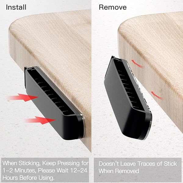 pzoz Pzoz Cable Clips 3 Pack Cord Organizer for Home Office Desk Phone Car Wire Self Adhesive Cable Management Black - View 5 of 6