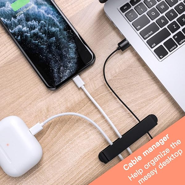 pzoz Pzoz Cable Clips 3 Pack Cord Organizer for Home Office Desk Phone Car Wire Self Adhesive Cable Management Black - View 6 of 6