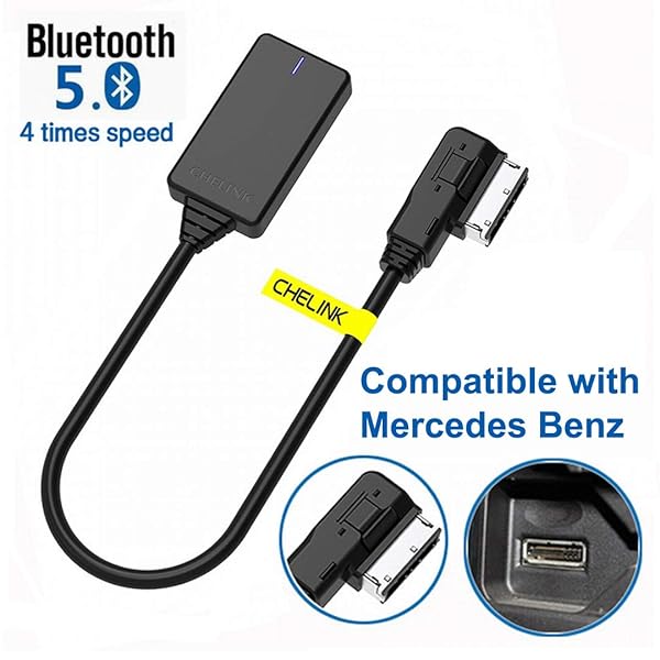 CHELINK CHELINK Bluetooth Adapter for Mercedes Benz W212 S212 C207 - Wireless 5.0 AMI Media Music Interface Cable - View 3 of 6