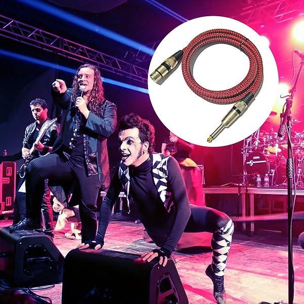 BIFALE Buy BIFALE 25ft XLR to 1/4 TS Microphone Cable 2-Pack - Durable Nylon Braided Heavy Duty 6.35mm Mono Jack - View 9 of 9