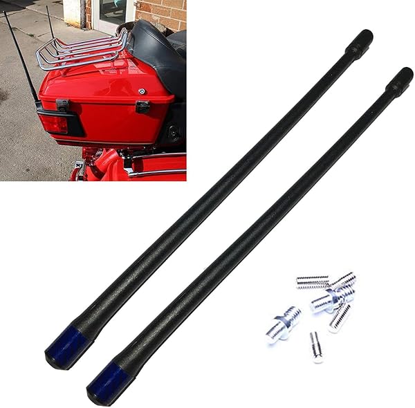 ZYTC 13 Inch Short Antenna Mast Flexible Rubber AM FM for 1989 to 2017 Electra Road Tour Ultra Classic Blue Pack of 2 - View 6 of 6